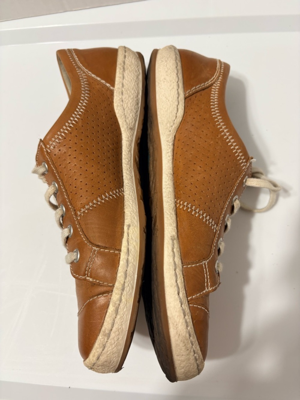 Josef Seibel Woman’s Caspian Leather Comfort Shoes Sneakers in Camel EU 38 - Picture 3 of 12